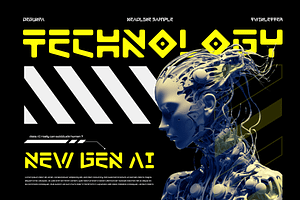 Degunfa - Futuristic Tech Font