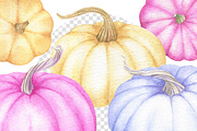 Pastel Pumpkin  Autumn Clipart, a Graphic by Watercolor Clipart (Thumbnail 3 of 3)