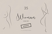 Womans Body. Line Art Collection, a Decorative Illustration by le-genda (Thumbnail 1 of 12)