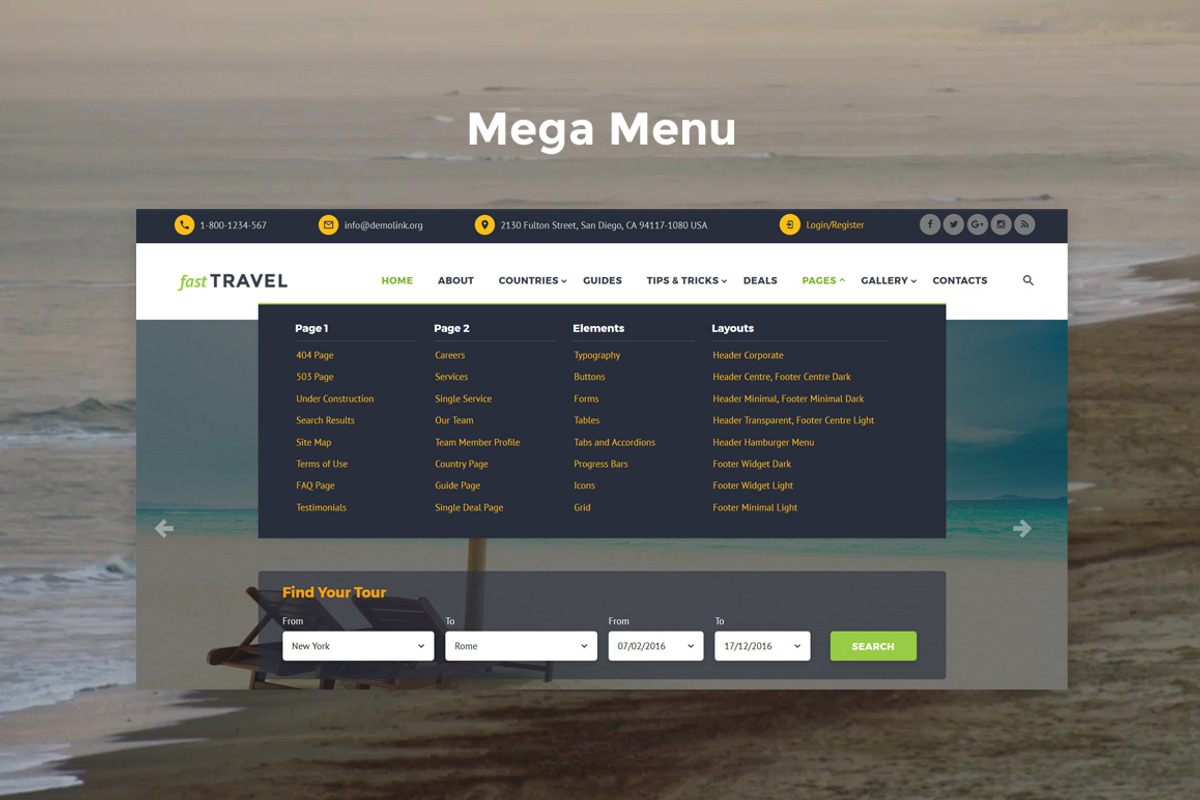 Travel Agency Website Template, a HTML Template by Zemez (Photo 6 of 6)