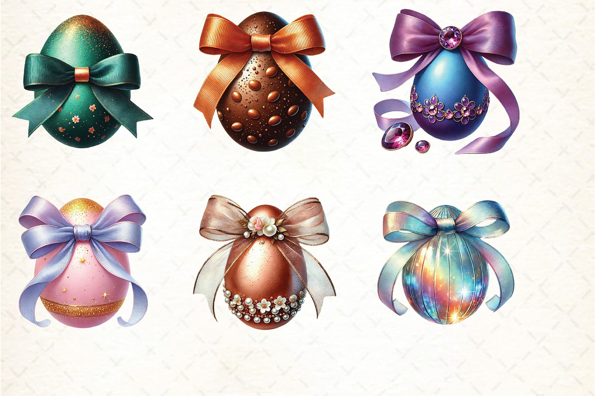 Easter Egg Clipart, Easter Clipart, an Illustration by DreamCafeArt (Photo 5 of 5)