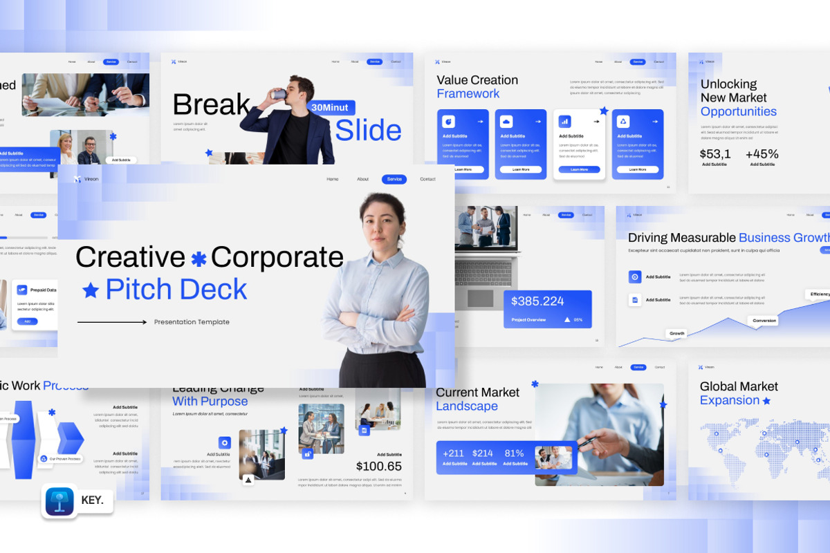 Creative Corporate Pitch Deck, a Presentation Template by Loin Studio (Photo 1 of 4)