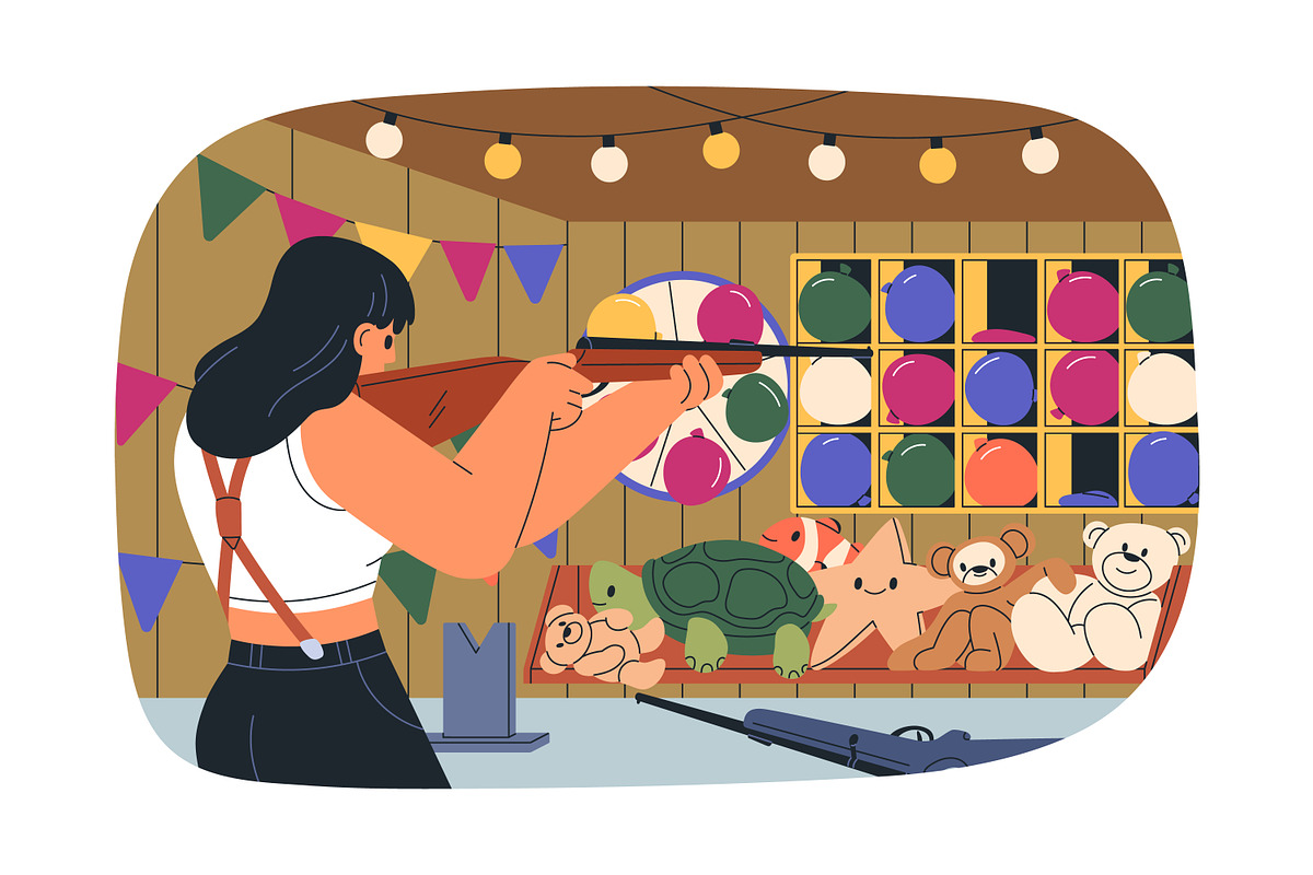 People at shooting gallery, range, a Sport Illustration by Good Studio (Photo 3 of 5)