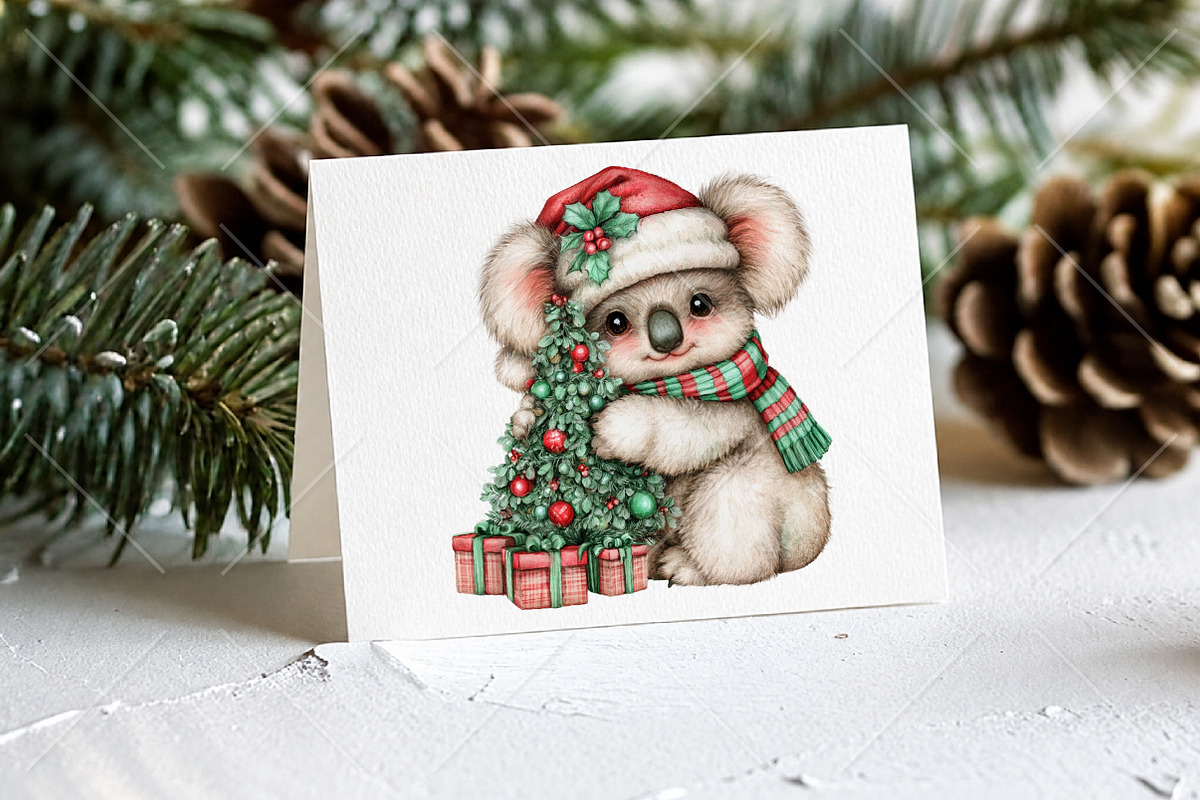 Christmas Animals Clipart Bundle, a Seasonal Illustration by Canvas Craft (Photo 7 of 10)