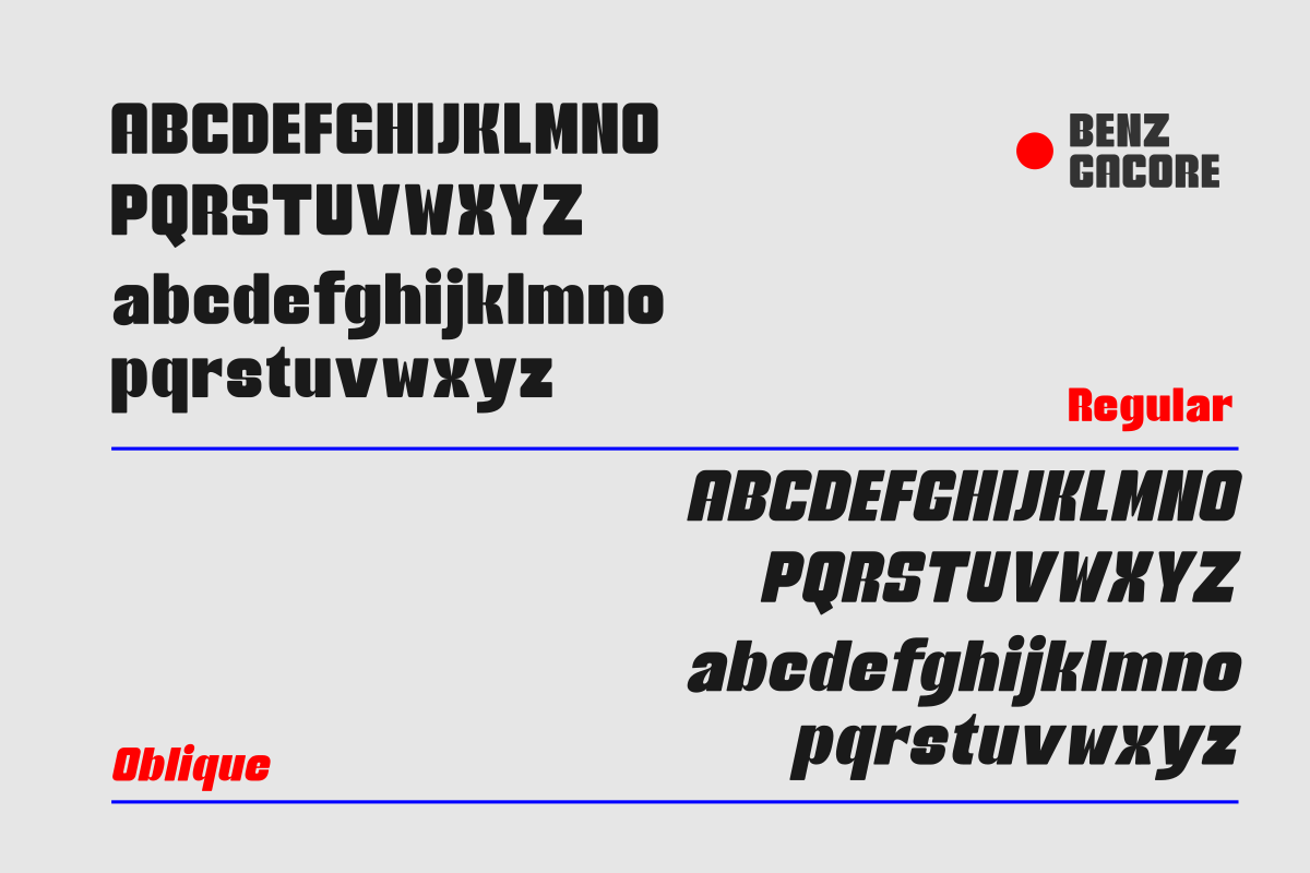 Benz Gacore, a Sans Serif Font by Zafiratype (Photo 15 of 15)