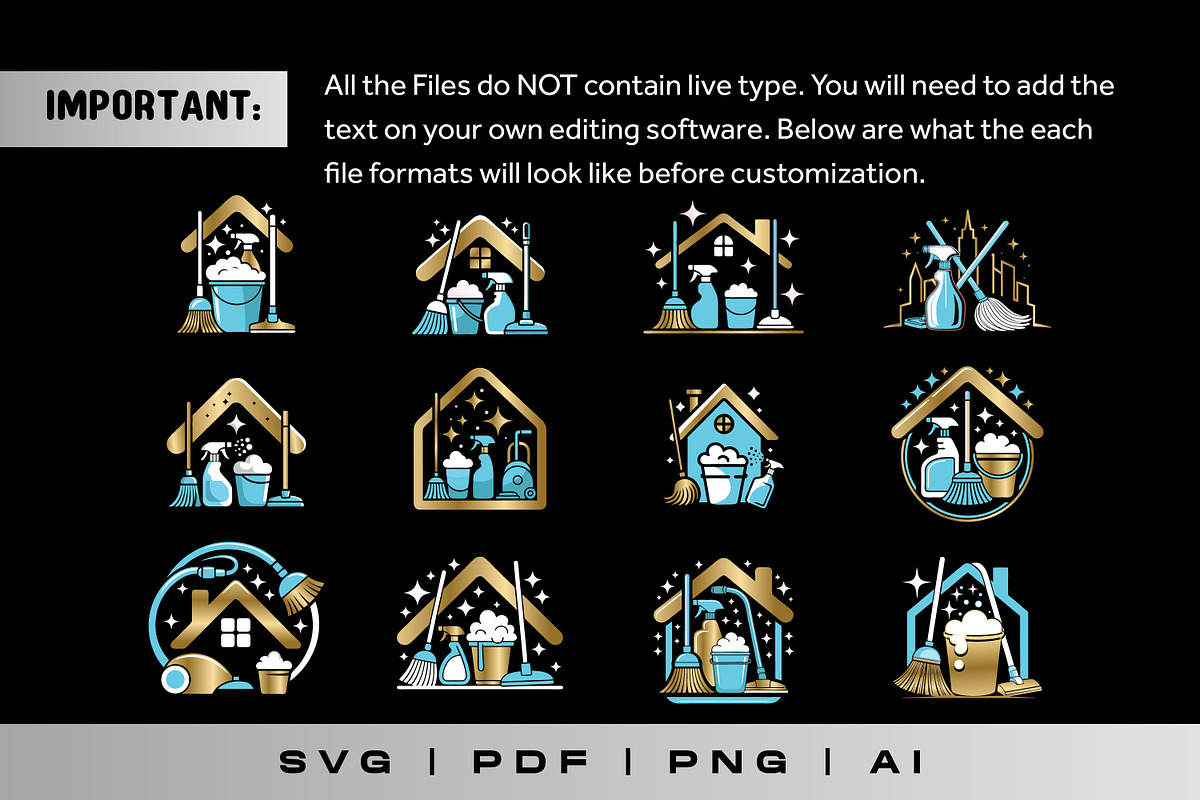 12 Feminine House Cleaning Logo, a Branding & Logo Template by Guavanaboy (Photo 2 of 4)