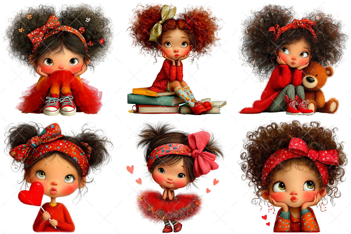 Coquette Little Girl Sublimation Png, an Illustration by Craft Nest (Photo 3 of 6)