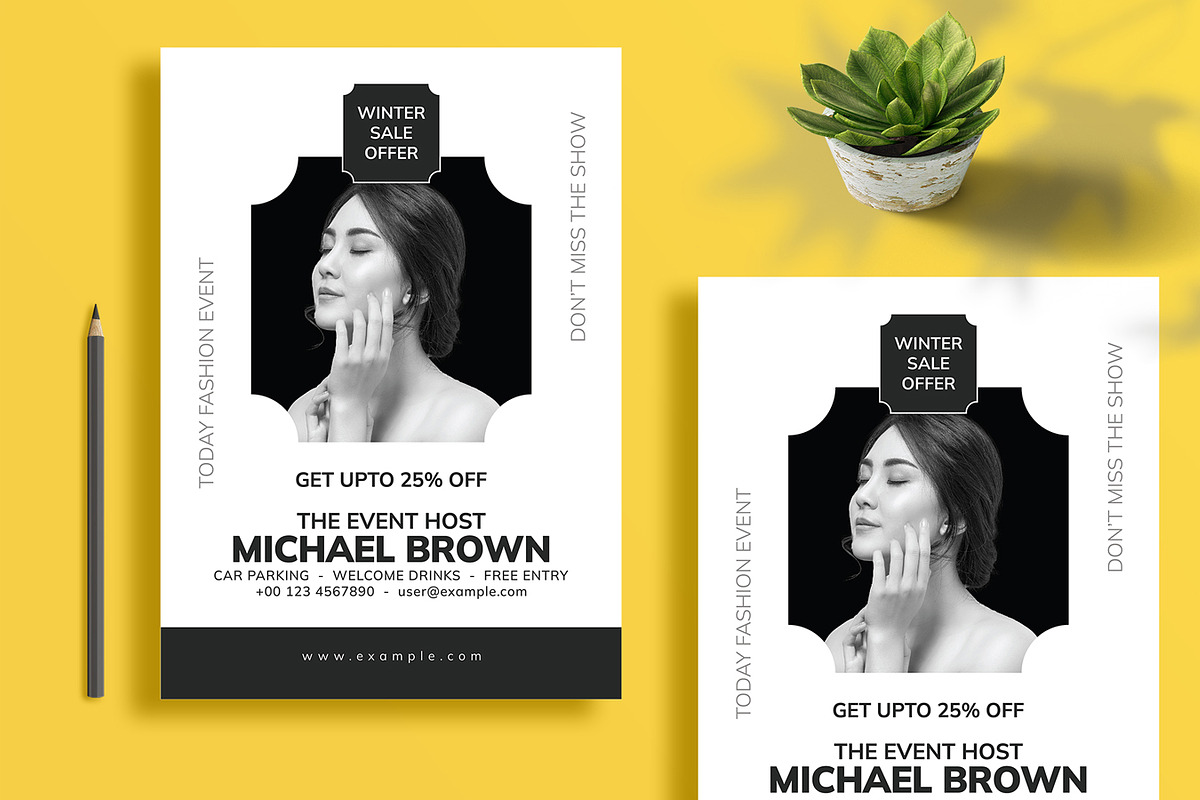 Fashion Flyer Design Template, a Flyer Template by MightyDesign (Photo 1 of 5)