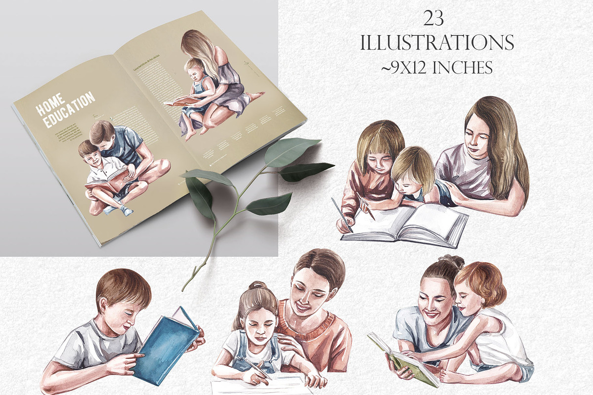 WATERCOLOR FAMILY BUNDLE, a Person Illustration by Elena_Sedova (Photo 10 of 16)