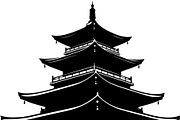 Pagoda Temple Silhouette, an Object Graphic by Creativeshirt (Thumbnail 17 of 20)
