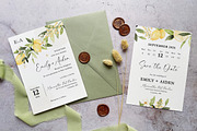 Lemon Citrus Wedding Suite, an Invitation Template by BlueRobinDesignShop (Thumbnail 2 of 5)