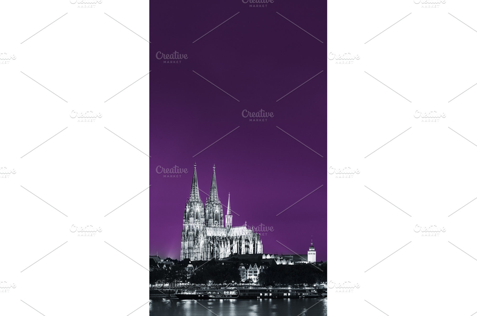 Cologne, Germany. Night View Of, an Architecture Photo by Our Amazing World