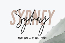 Sydney | Font Duo + 12 Free Logos