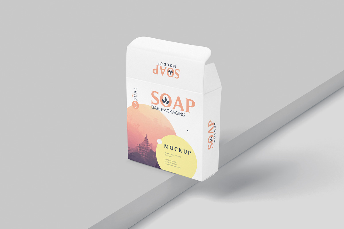 Square Soap Box Mockups, a Packaging Mockup by GfxFoundry (Photo 5 of 7)