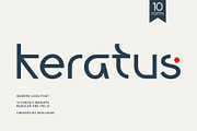 Keratus - Modern Sans Logo Font, a Sans Serif Font by Sealoung (Thumbnail 1 of 12)