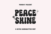 Peace Shine, a Handwritten Font by SaktiAvellin (Thumbnail 1 of 9)