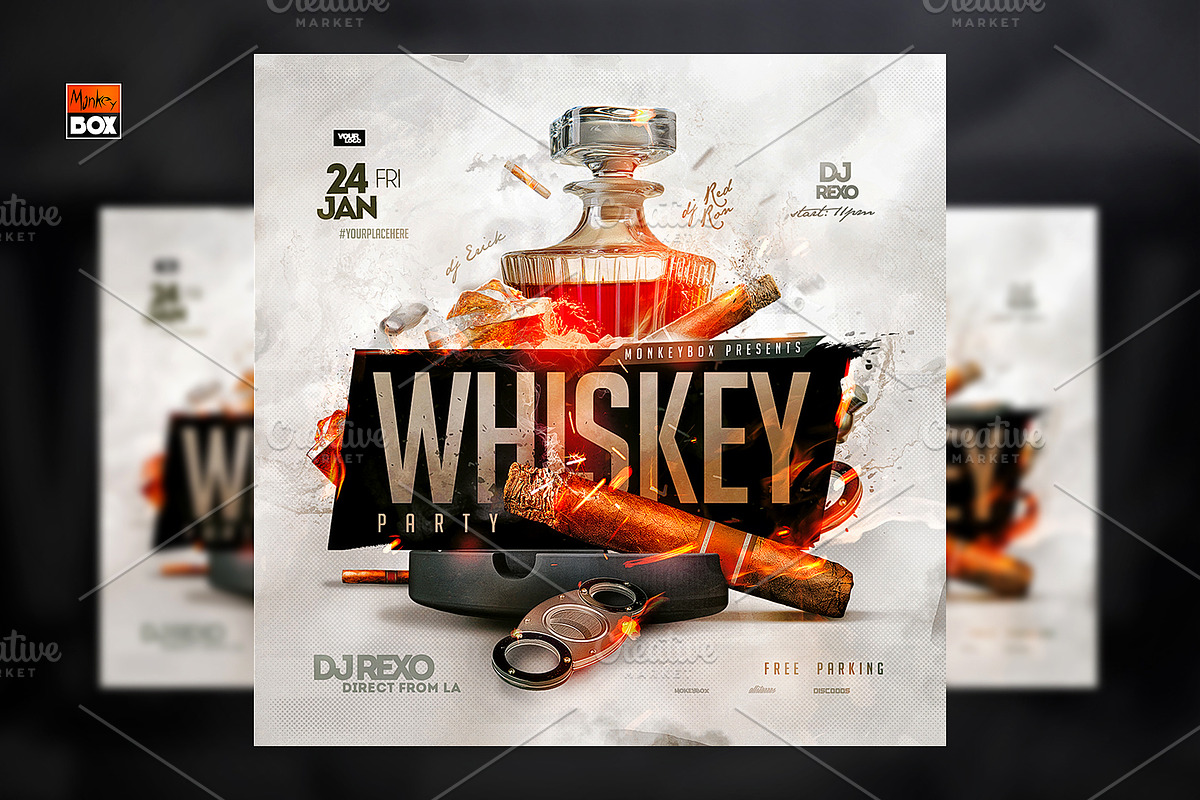 Flyer Whiskey Party, a Flyer Template by MonkeyBOX (Photo 1 of 3)
