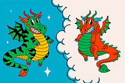 Cartoon Dragons, an Illustration by Bizarre Factory (Thumbnail 4 of 13)