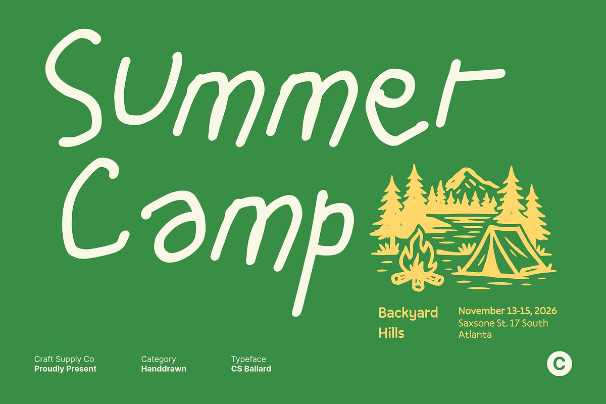 CS Ballard – Messy Handwritten Font, a Handwritten Font by Craft Supply Co. (Photo 6 of 8)