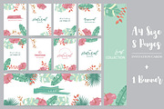 12 cute tropical design cards2#, a Card Template by Piixypeach (Thumbnail 2 of 3)