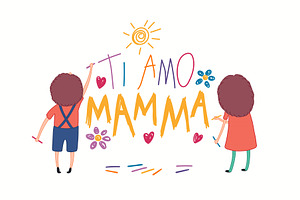Mothers Day card with kids drawing, a Person Illustration by sceptical cactus