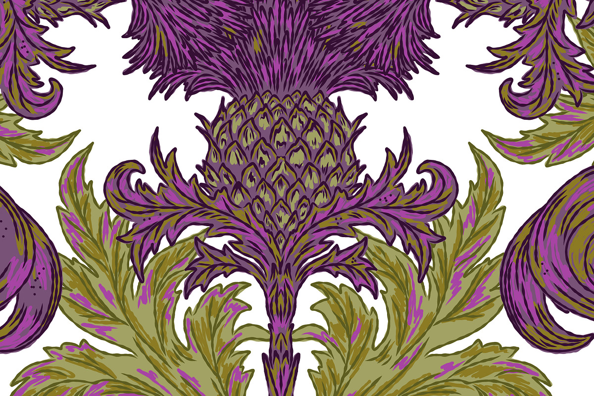 Thistle Ornamental Victorian, a Pattern Graphic by NayaChu (Photo 3 of 3)