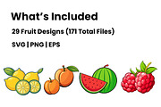 Fruit Clipart Bundle, a Food Illustration by Awieee1 (Thumbnail 2 of 5)