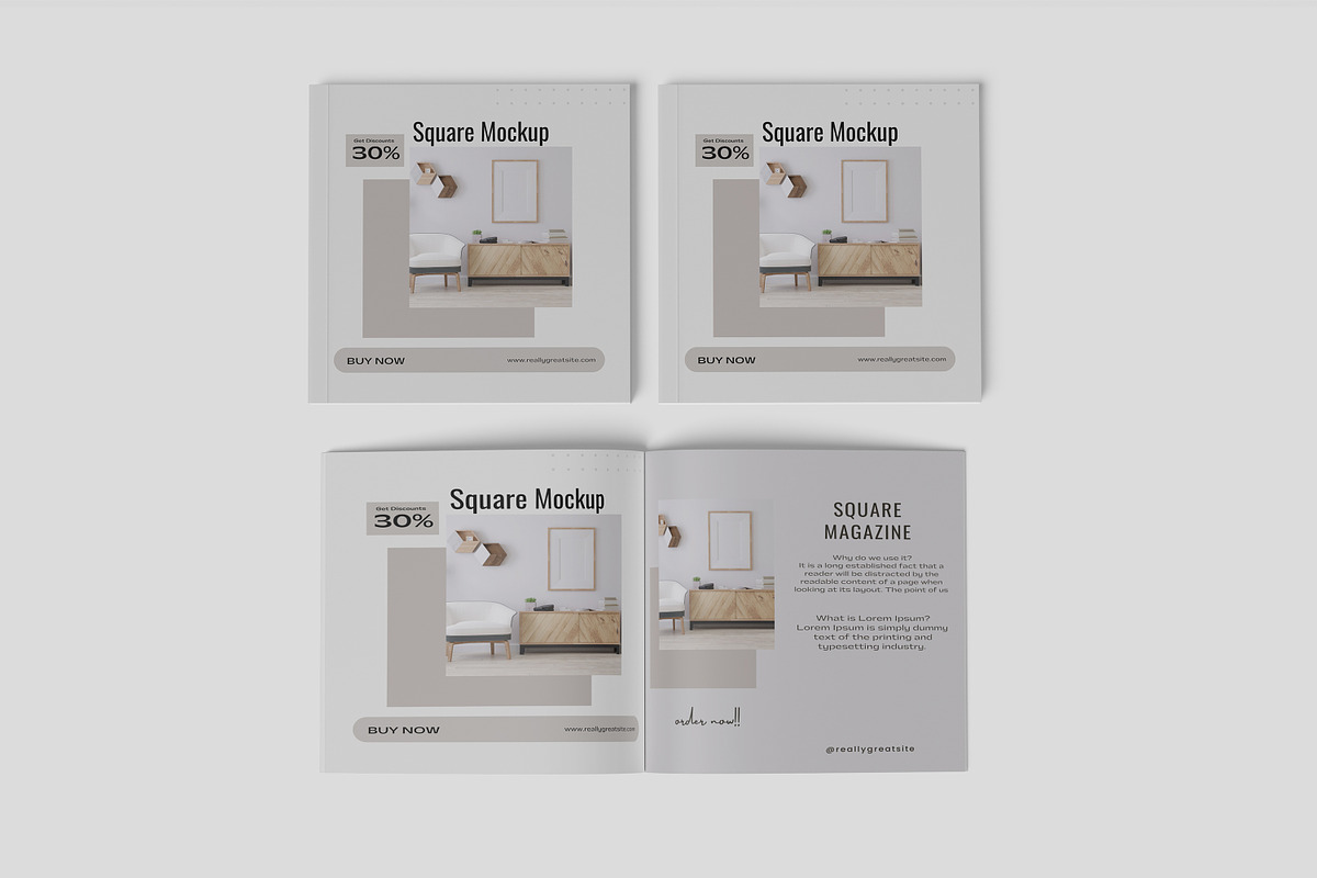 Square Magazine Mockup, a Books & Magazine Mockup by mahhyud (Photo 3 of 9)