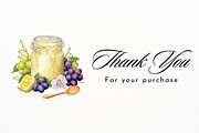 Watercolor Jam Jars with Flowers, a Food Illustration by New-School-Wave (Thumbnail 5 of 5)
