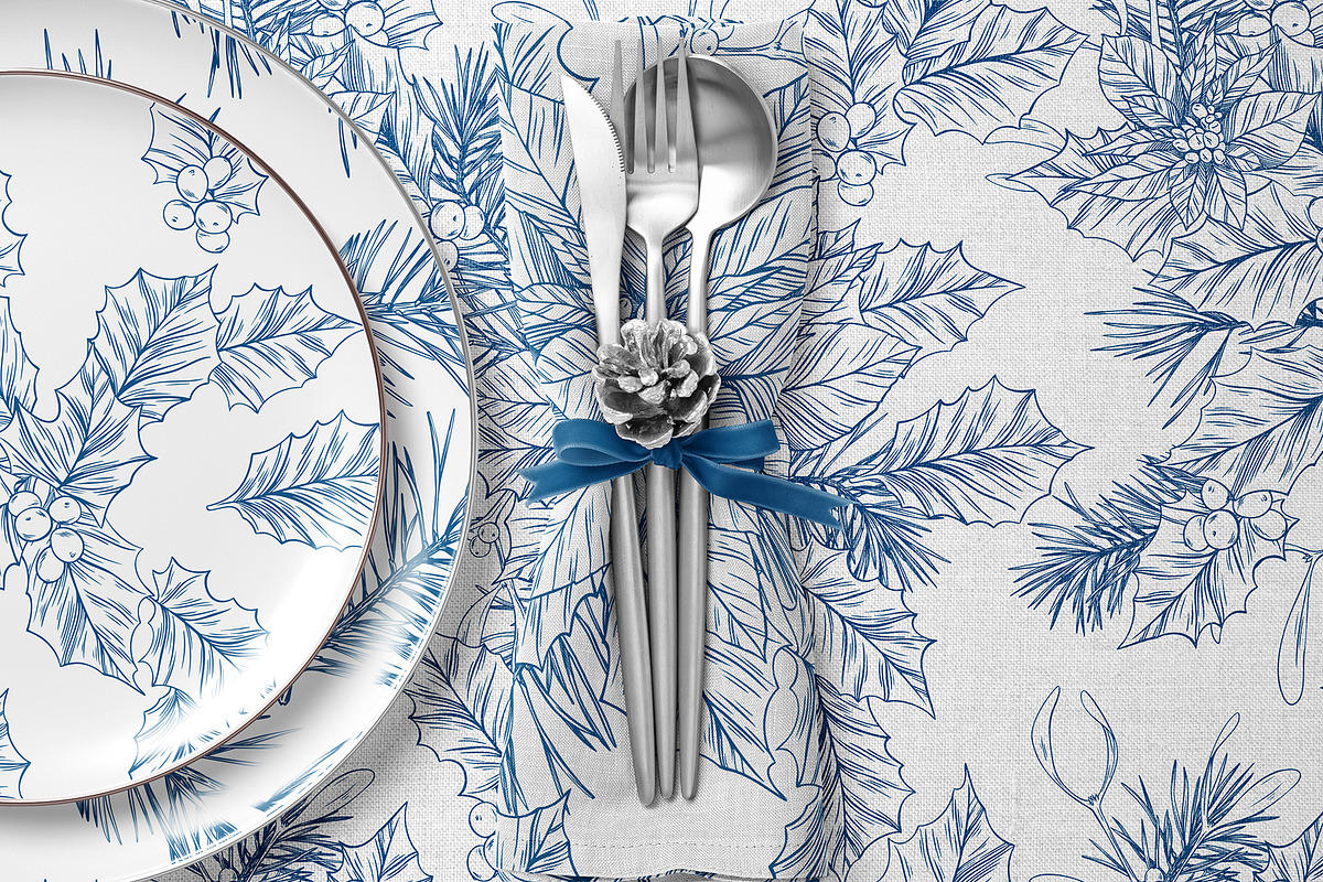 CHRISTMAS TOILE DE JOUY, a Pattern Graphic by Tanya Vollar (Photo 10 of 11)
