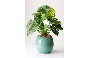 A Potted Plant With A Large Green