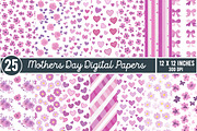 Mothers Day Digital Papers Bundle, an Illustration by GatewayDesign (Thumbnail 1 of 3)