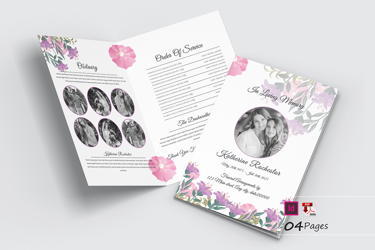 Funeral Program Template, a Brochure Template by obidullah_01 (Photo 1 of 3)