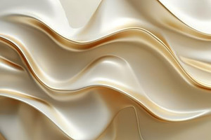 Elegant and smooth golden silk cloth, a Photo by LOGOCREATIVE