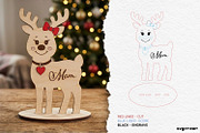 Christmas Reindeer Family SVG Bundle, a Decorative Illustration by svgocean (Thumbnail 3 of 13)