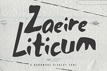 Zaeire Liticum Handmade Display Font