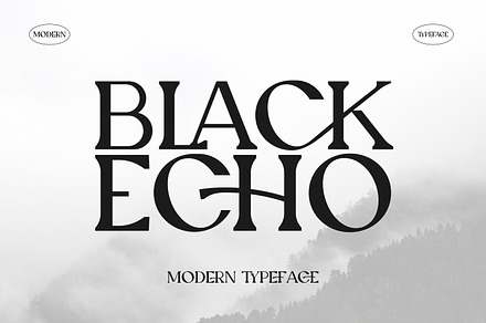 Black Echo Modern Ligature Font, a Font by AndrewPixelType