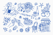 Dolce Vita, summer set + backgrounds, a Decorative Illustration by Good Studio (Thumbnail 2 of 28)