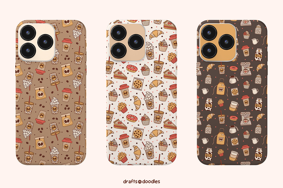 Cafe and Bakery Clipart and Patterns, a Food Illustration by Drafts n Doodles (Photo 10 of 12)