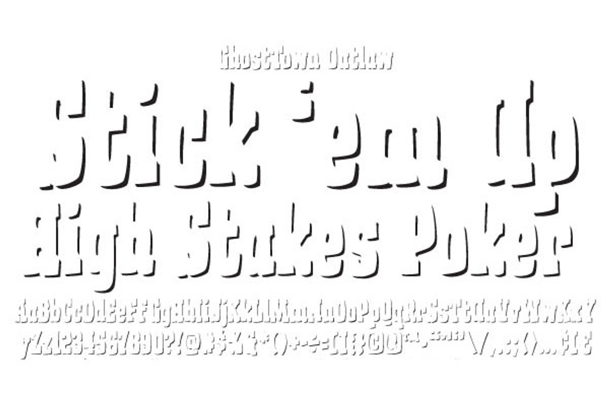 Ghost Town - old west poster font preview 4