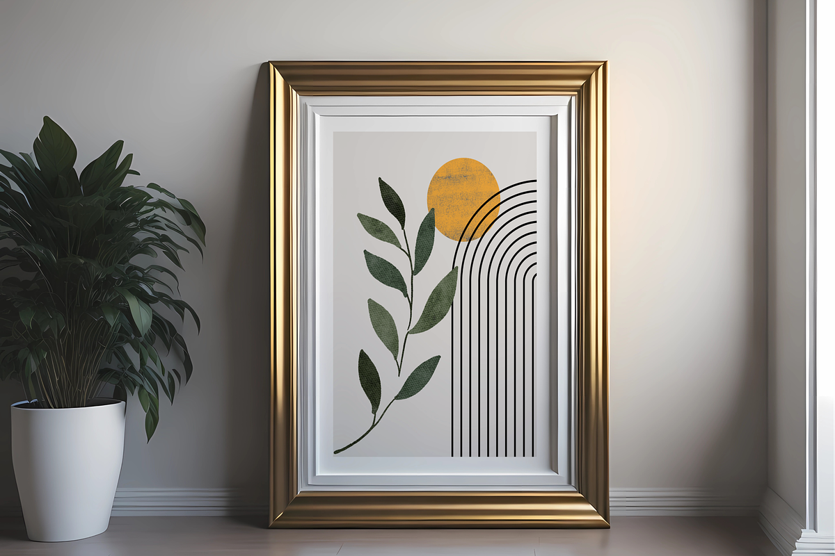 Modern Gold Frame Mockup, a Print Template by Ali's Designs (Photo 1 of 4)