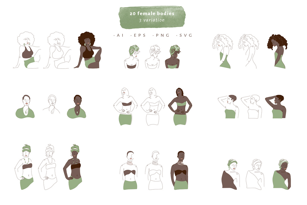 Beauty of Africa female body outline, an Illustration by brialinas (Photo 4 of 13)