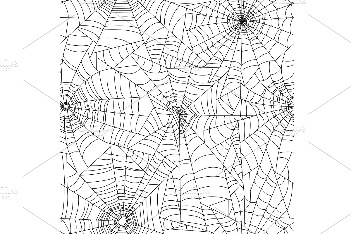Cobweb seamless pattern. Halloween, a Texture Illustration by Vectorbuum