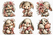 Whimsical Easter Bunny Clipart, an Illustration by Craft Nest (Thumbnail 4 of 11)