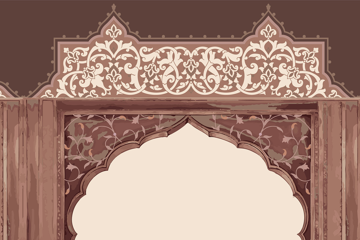 Moroccan Chinoiserie Palm Pattern, a Decorative Illustration by Mughal Wallpaper (Photo 5 of 5)