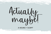 Actually Maybe Script, a Script Font by Beck McCormick (Thumbnail 1 of 11)