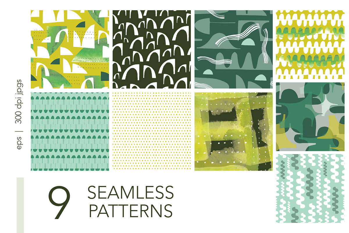 Modern Gouache Patterns Bundle, a Pattern Graphic by The Collective Studio (Photo 11 of 16)