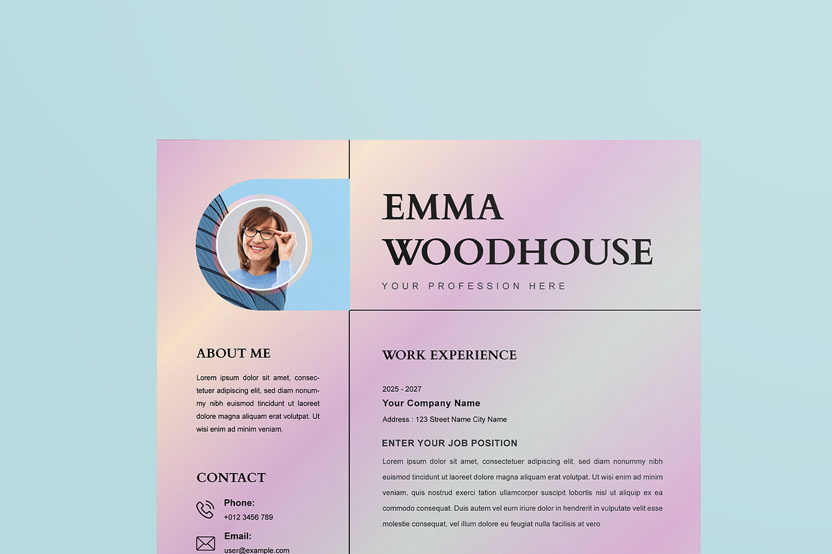 Resume Template, a Resume Template by MightyDesign (Photo 2 of 8)
