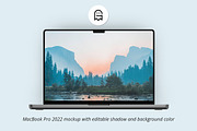 MacBook Pro 2022 Mockup, a Mac Mockup by Graphic Ghost (Thumbnail 1 of 2)