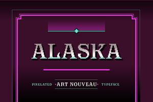 Alaska - Art Nouveau Pixel Art